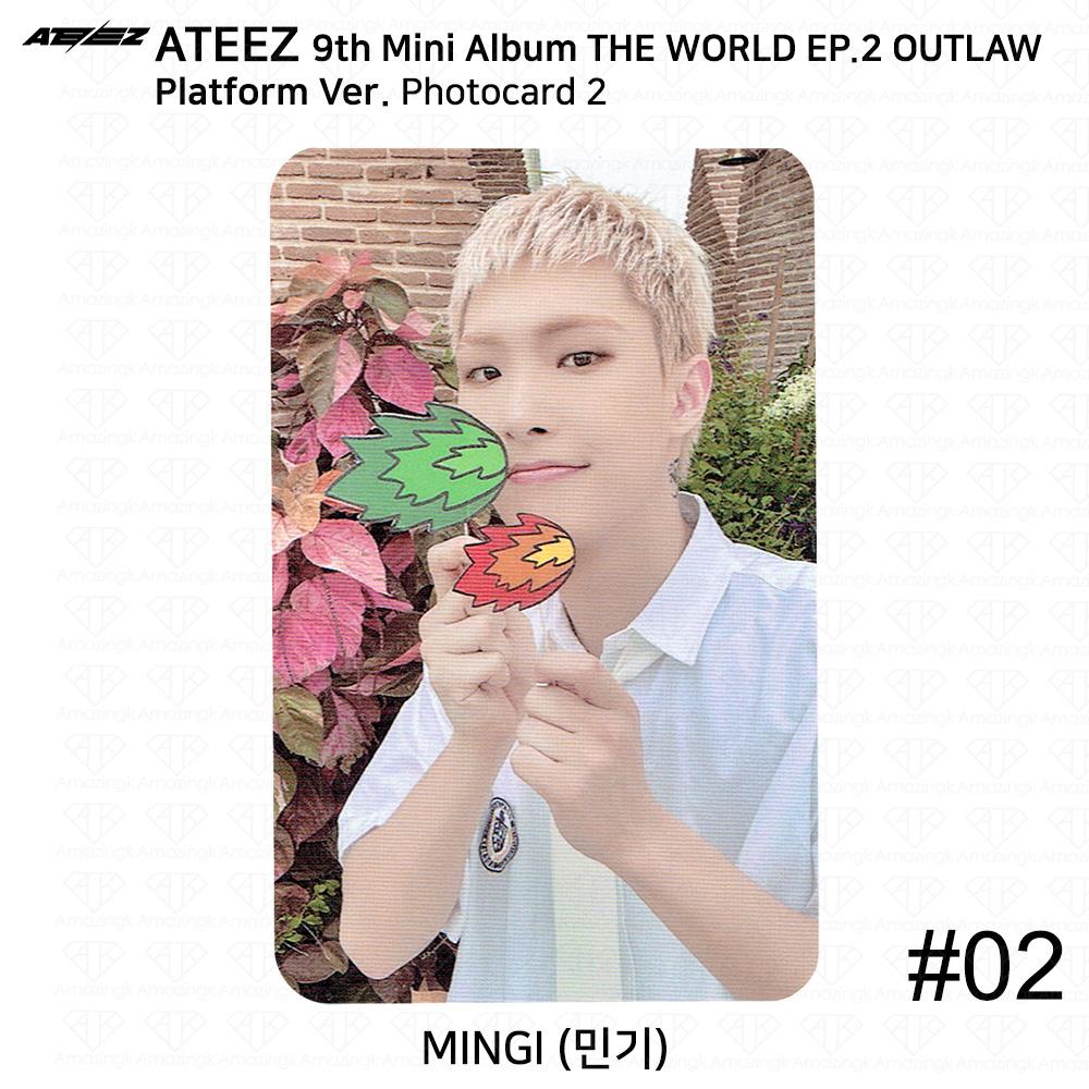 ATEEZ Девятый мини-альбом THE WORLD EP.2 OUTLAW Platform Ver Официальная фотокарточка 1 2 3