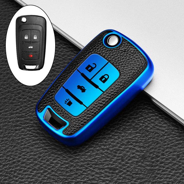 New Design TPU Leather Car Flip Key Case Cover Shell For Chevrolet Cruze Aveo Trax Sail Malibu Captiva Opel Vauxhall Astra J Corsa Insignia Mokka