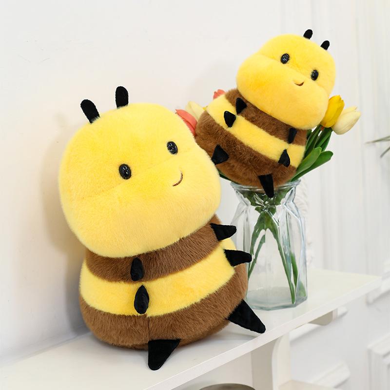 Cute Little Bee Expression Plush Toy Creative Bee Doll Doll Boy and Girl Throw Pillow Rag Doll Little Bee
