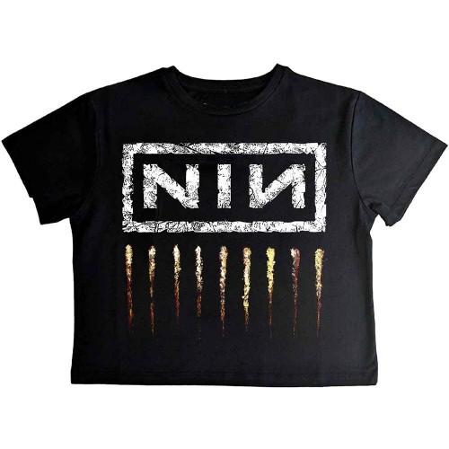 Nine Inch Nails женский/дамский нисходящий спиральный укороченный топ