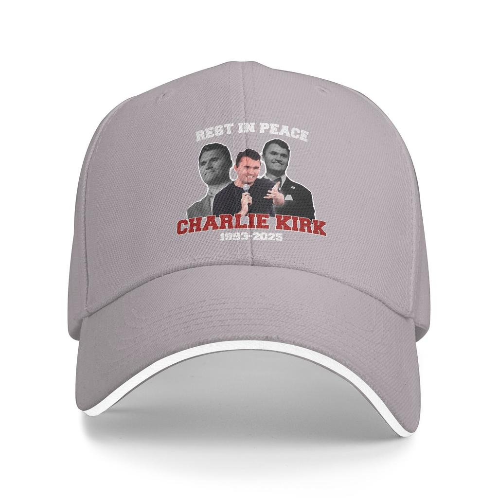 Charlie Kirk Rest In Peace Casual Baseball Cap Kpop Rock Hip Hop Hats Summer Sun Visor Female Male y2k Cute Baseball Caps