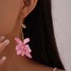 Zinc Zinc Alloy Floral Pendant Earrings Big Flower Stud Earrings Enamel Flower Drop Earrings  Vacation