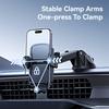 USAMS ZJ086 Car Dashboard Phone Mount One-Touch Release Rotating Phone Holder Support Horizontal/Vertical Views