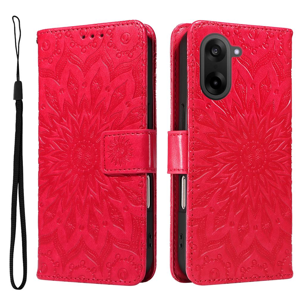 For OnePlus Nord CE5 5G/OnePlus Ace 5 Racing 5G Leather Wallet Case Sunflower Imprinted Phone Cover