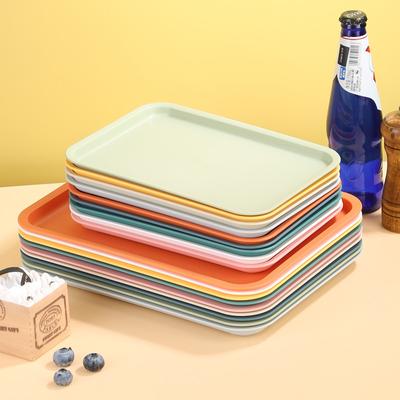 Прямоугольный поддон Nordic Plastic Поднос для сервировки еды Многоцветный поднос для хранения Бытовая кухня Поднос для фруктовых десертов