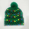 LED Light-Up Elk Jacquard Knit Hat & Scarf Set for Christmas & New Year.