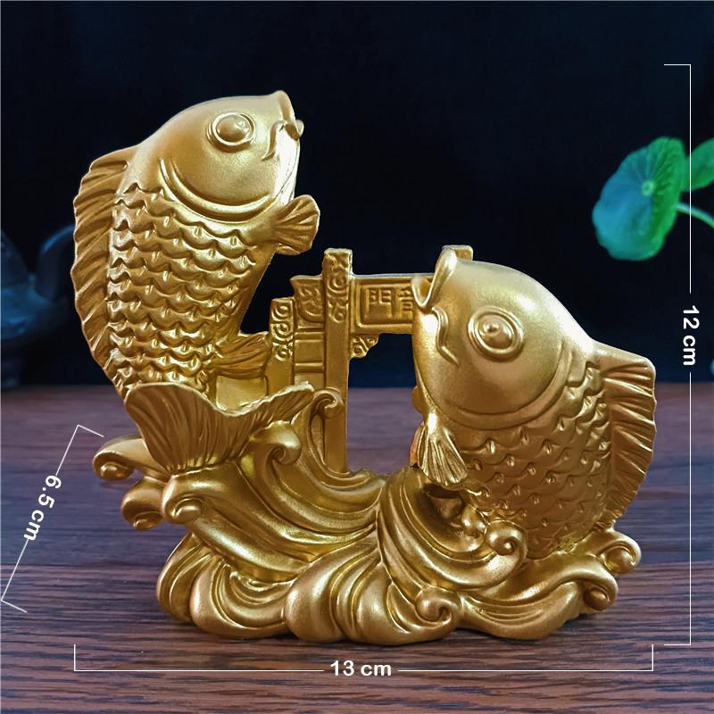 12см Статуэтки Рыб Фигурки Искусственный Нефритовый Камень Счастливый Талисман Украшения Домашний Декор Китайский Фэн-Шуй Статуя Будды Скульптура