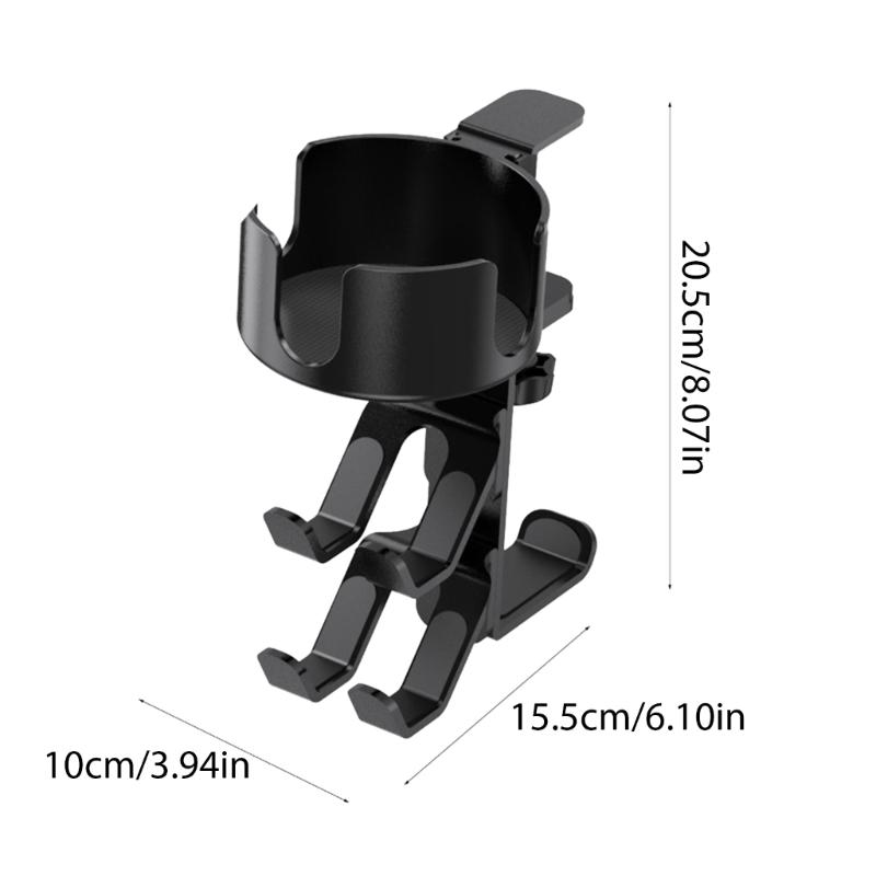 Настольный держатель для стакана 3-в-1 с крючками для наушников и съемным лотком-ящиком для удобного использования в офисе и дома