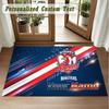 Crystal Velvet Square Rug Custom NameSydney Roosters Pattern Non Slip Home Floor Decor Rug