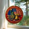 1/2Pcs United States 250th Anniversary Acrylic Hanging Decoration US Flag Round Household Garden Desktop Ornament