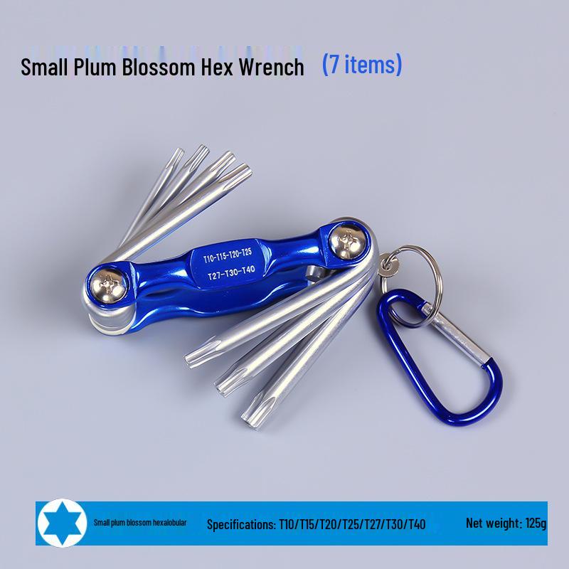 Складной набор Torx и шестигранных головок с брелоком - Хром-ванадиевая сталь CR-V