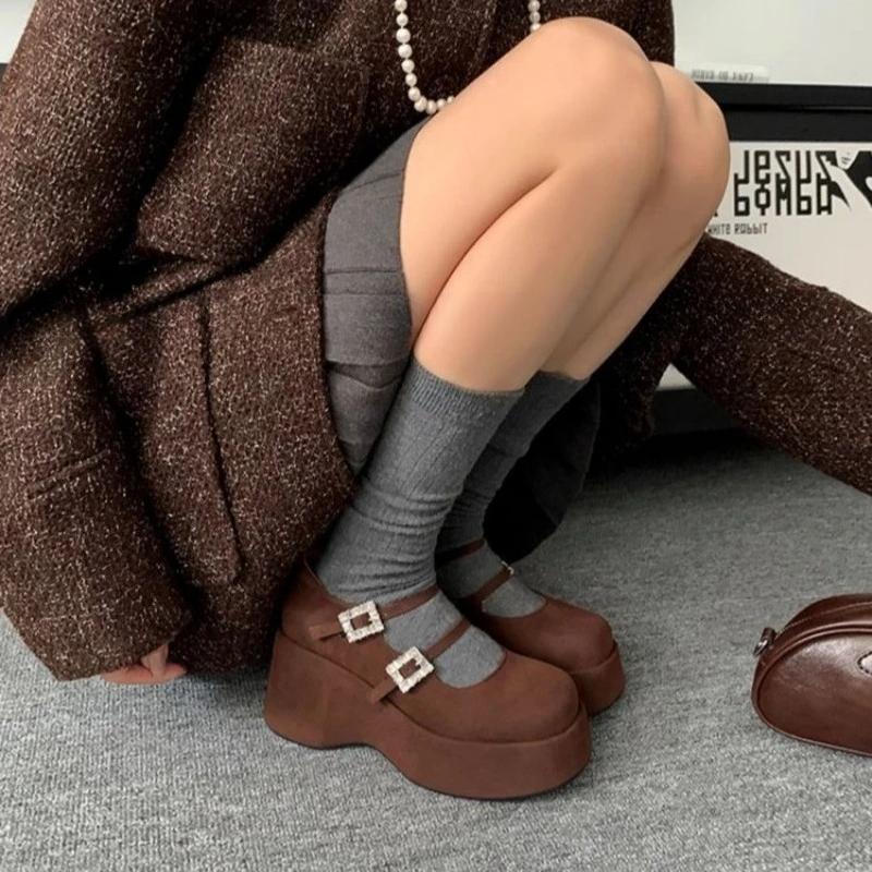 Модные Платформенные Туфли Женские Сандалии на Танкетке Летние 2025 Новый Тренд Туфли-лодочки Мелкие Элегантные Замшевые Большого Размера Zapatos Mujer