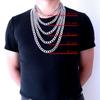 Customize Length Mens High Quality Stainless Steel Necklace Curb Cuban Link Chain Fashion Jewerly