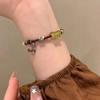 2025 Popular Retro Hand-Woven Chinese Bracelet: Women's Stone Mountain Jewelry