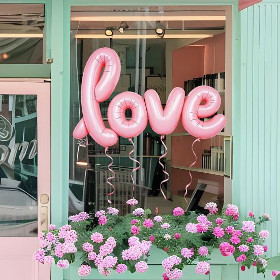 День Святого Валентина Наклейка на окно ПВХ Сердце Роза Форма Письма Любви Венок Съемная Водонепроницаемая Статическая Наклейка на Стекло