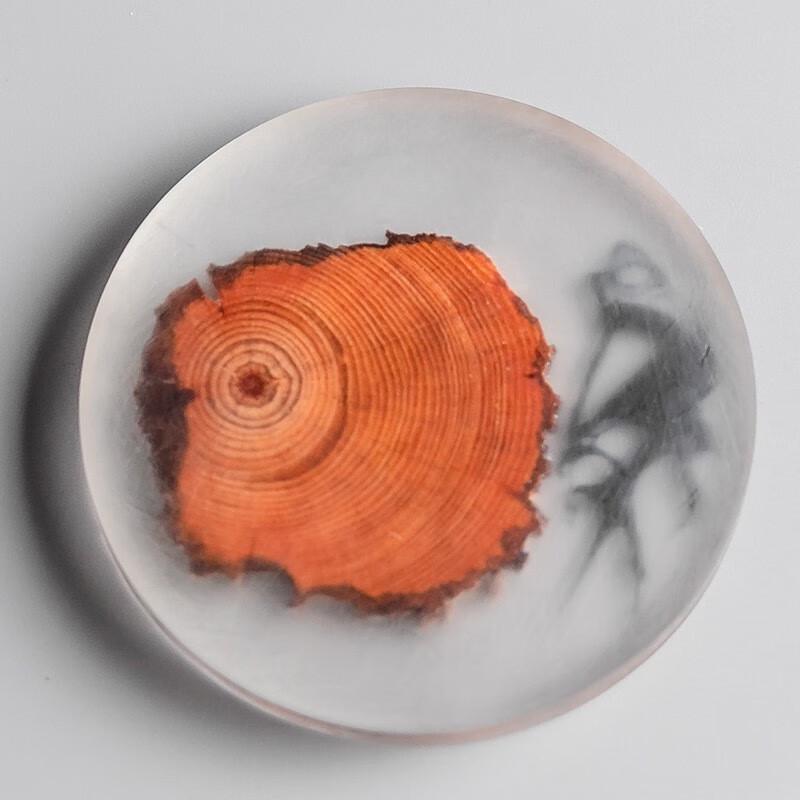 WJ Japanese Style Pine Wood Look Resin Coasters