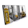 3 предмета Life Wall Art Лондон Красная телефонная будка Автобусный зонтик Печать на холсте Черно-белые фотографии города для дома Современное украшение Декор для гостиной 3 шт.