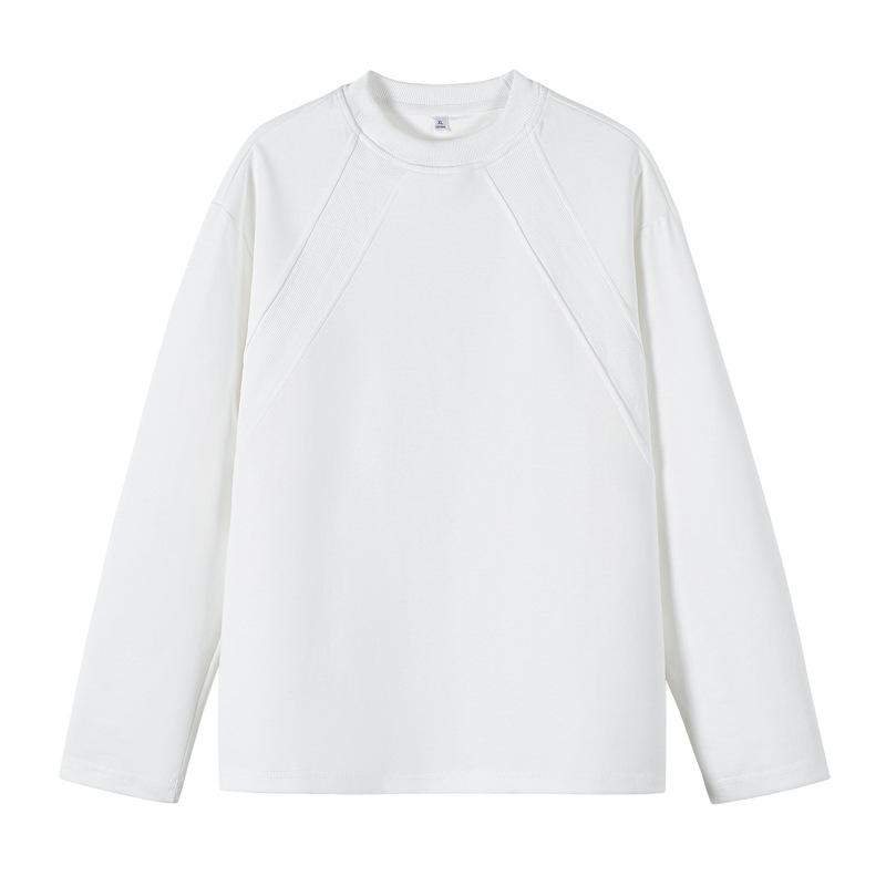 Cotton Patchwork Hoodie Loose Long Sleeved Solid Color Casual Outdoor