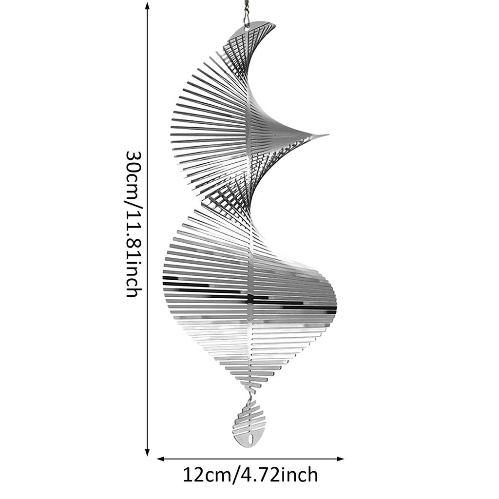 Stainless Steel Wind Chimes Windmill Metal Spinner Spiral Wind Spinners for Yard Garden Decor Swivel Lawn Windchimes Ornaments