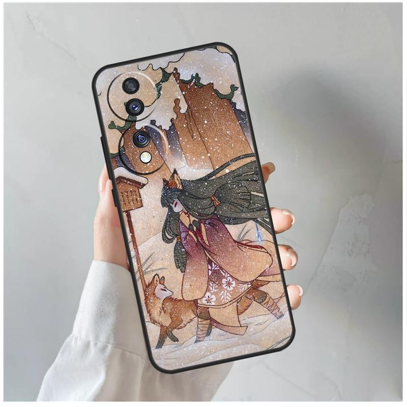 Китцунэ Арт Чехол для лисы для Honor Magic 6 Pro 50 70 90 Lite Magic 5 Pro X7 X8 X9 X6a X7a X8a X9a X8b X9b Чехол