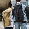 Men's Canvas Backpack Women Multifunctional Bucket Bag Tactical Rucksack Outdoor Sport Mountain Bag