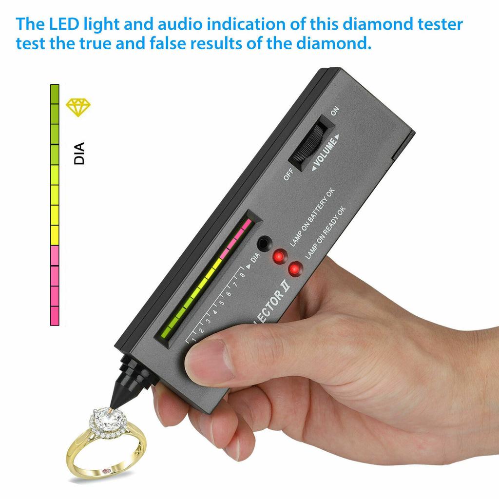 Professional Diamond Testers Diamond Detector High Accuracy Diamond Tester Pen Gem Tester (160x40x22 Mm/6.3x1.6x0.9 Inches)