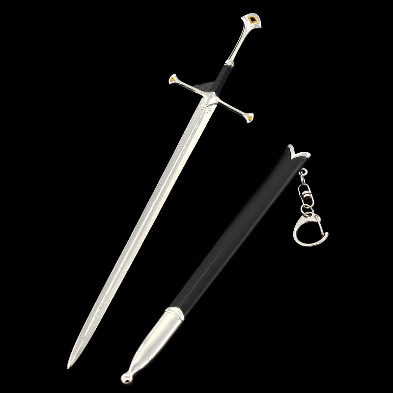 Металлический меч катана Гэндальфа 22 см Меч из фильма Кольца Рыцарский нож Железо Реальный размер Японская катана Меч самурая Косплей Детская игрушка Аниме подарок