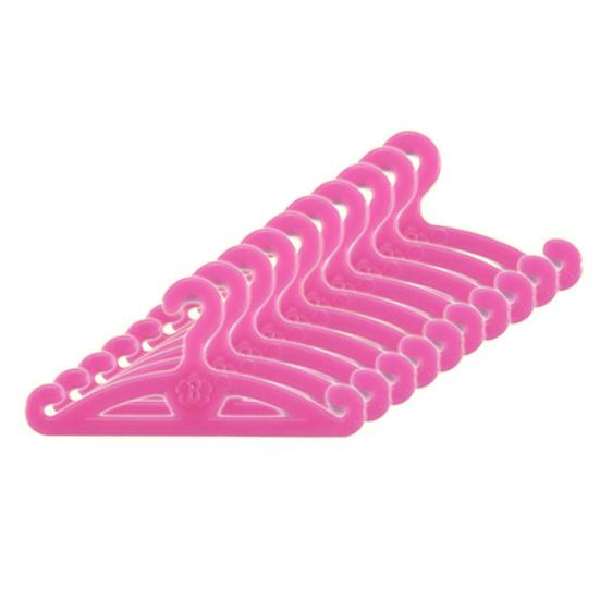 10Pcs Clothes Hangers Heart Linear Shape Holder Girl Kids Toy Accessories for Doll