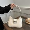 Gentle Texture Simple Bow Handbag Spring Versatile Messenger Bag Underarm Bag Women'S Bag