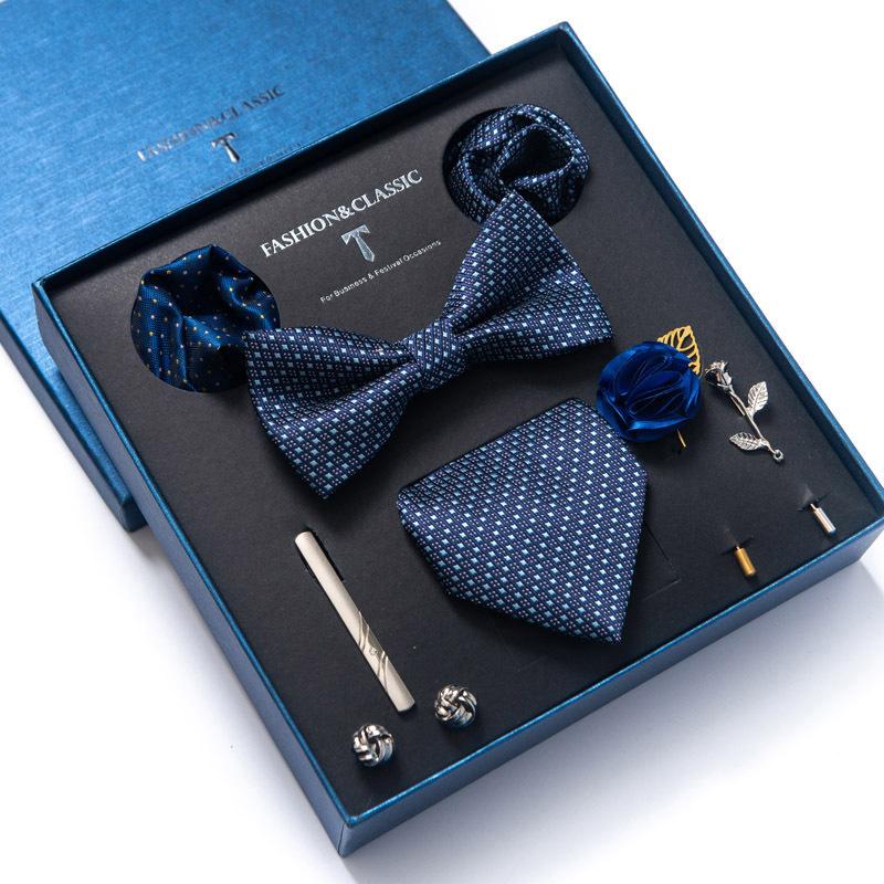 Men'S Tie Bow Tie Square Towel 8-Piece Gift Box Set Boyfriend Tie Gift