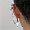 1 шт. серьги в стиле панк, изысканные украшения для ушей, винтажная цепочка, крутые ювелирные изделия, мужские серьги-манжеты с крестом