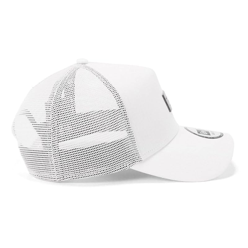 [New Era] newera mesh cap 9FORTY A-Frame Trucker 14666241 N840AT307 white/metallic silver white Shiro FREE Metal Plate ONSPOTZ special order men's