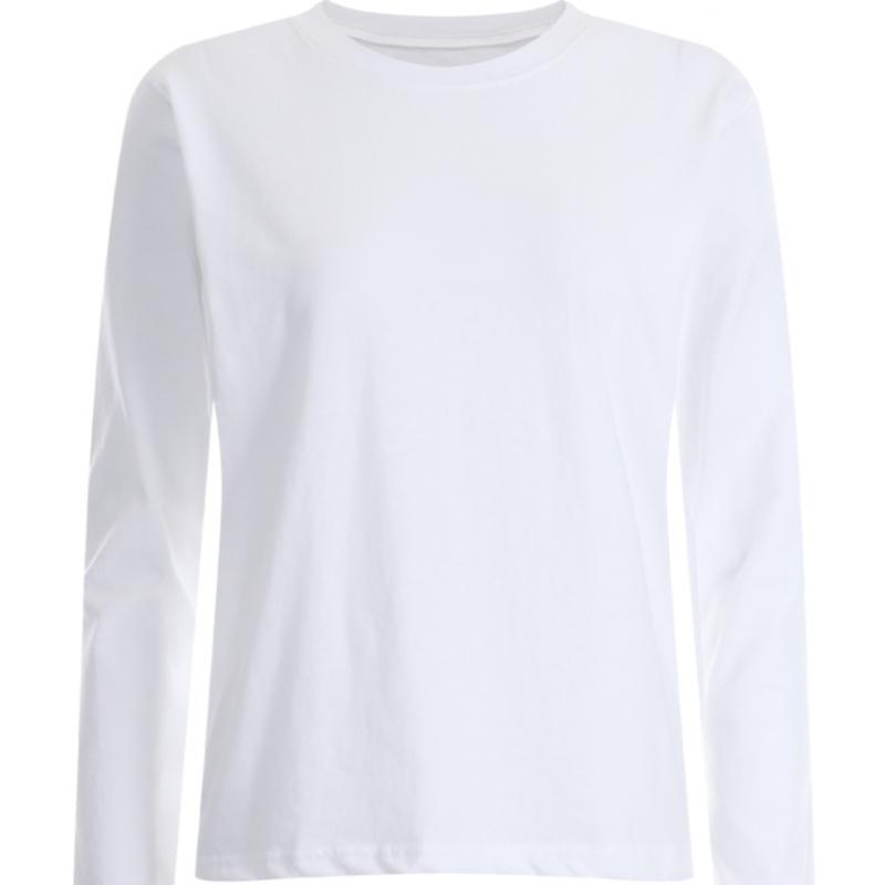 Shop Women Slim FiT Round Neck CoTTon Long Sleeve Solid T shirT Dai Wsh 12093