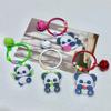 Adorable Panda Bamboo Keychain Acrylic Diy National Treasure Key Ring Perfect For Gifts