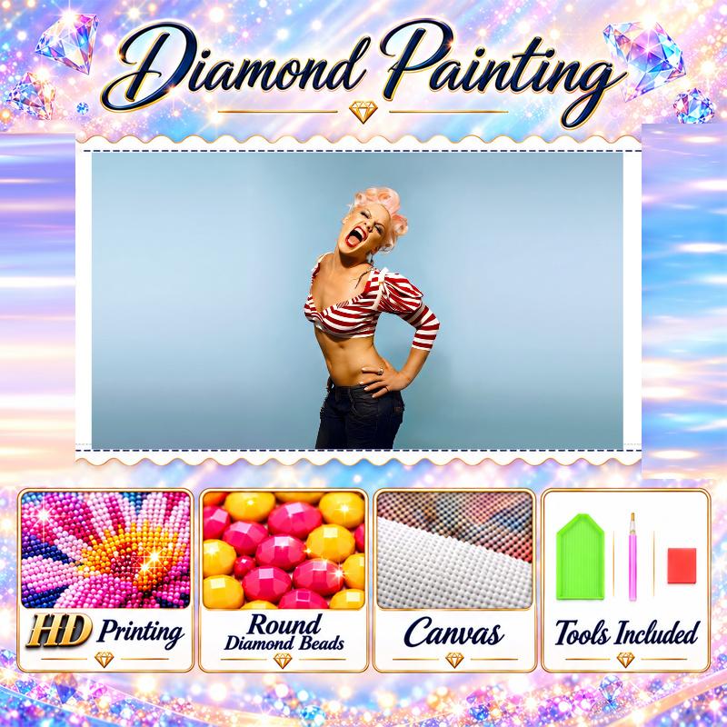 P!nk singer Diamond Painting Kit 5D Full Drill DIY Diamond Mosaic Wall Art Home Decor