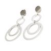 [I4002] - Silver 'Choréographie' Silver Earrings (rhodium-plated) - 35x20 Mm