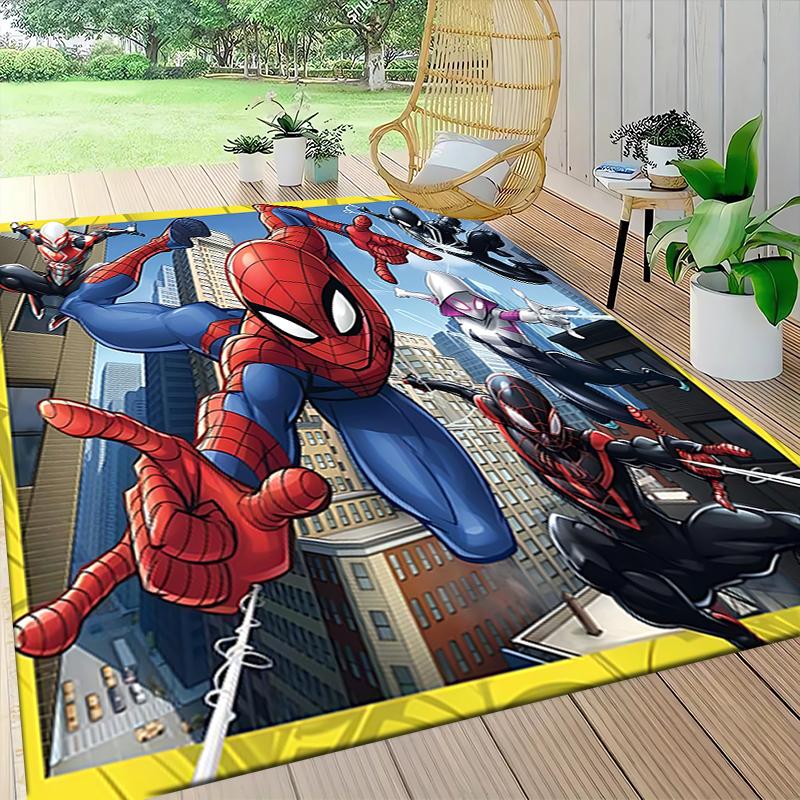 Spiderman Adventures Carpet Rug Soft Washable Anti Slip Home Living Room Sofa Mats Personalized Christmas Rug