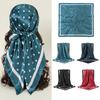 90CM Fashion Fresh Polka Dot Square Scarf Women Satin Printed Neck Silk Scarf Multifunctional Shawl Headbands