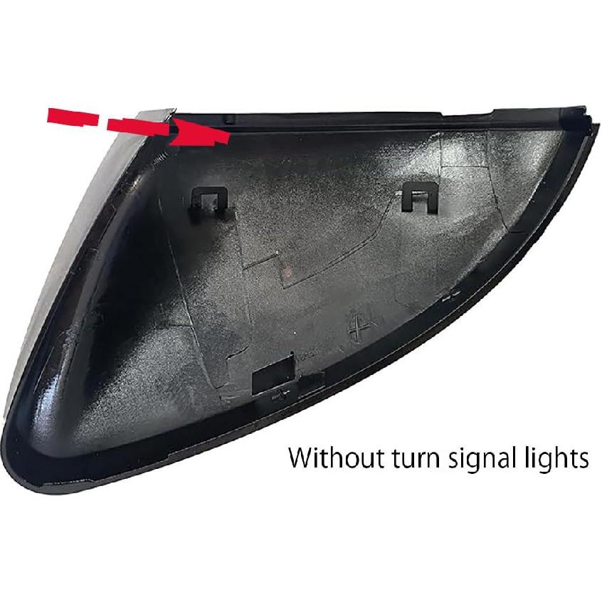 Right Passenger Side Mirror Cover Replacement Compatible With Volkswagen Jetta      2024 Rearview Mirror Cover Without Turn Signal (Black right)