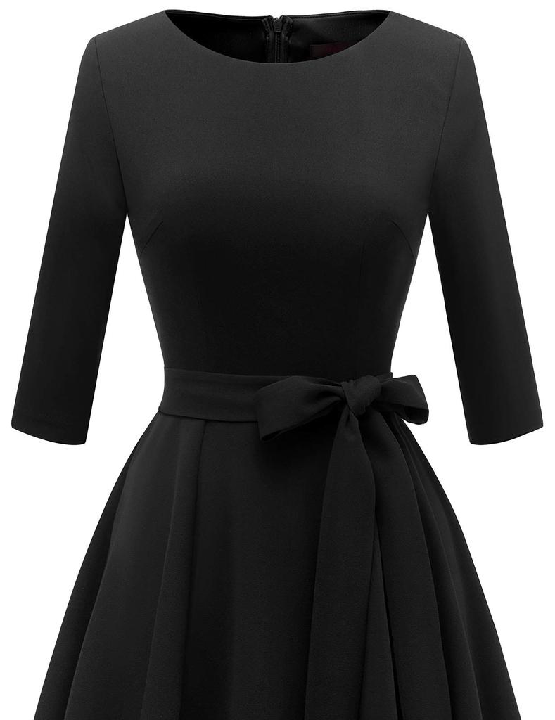 Large Party Wedding XL Size A-line Dress, Size, Loose, Mid-length Dress, Women's, Dress, Dress, Casual, Pretty, Stylish, Black,