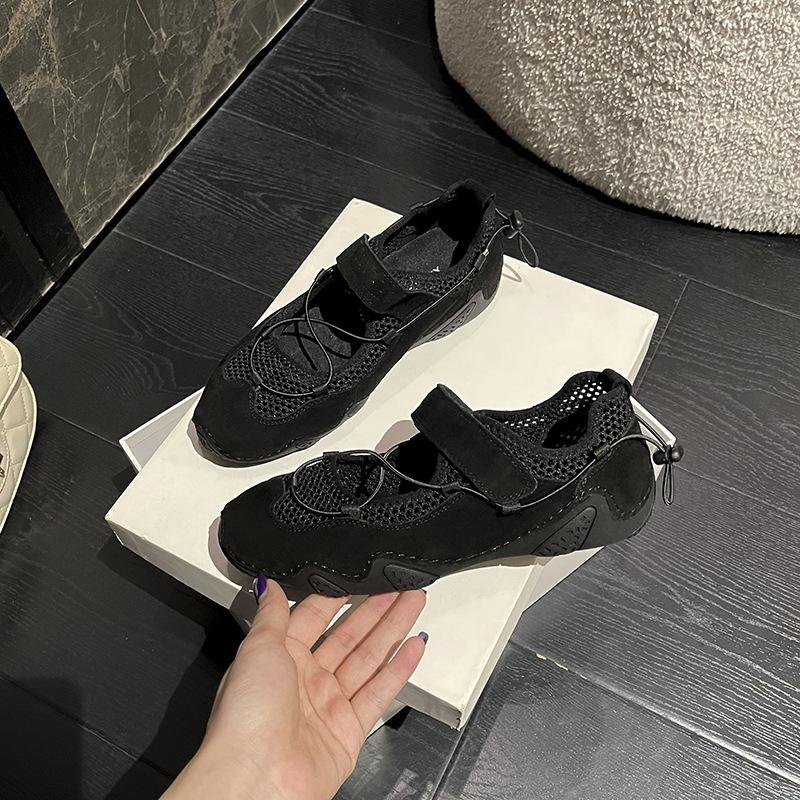 Повседневная обувь Мэри Джейн женская обувь лето новая мягкая подошва спортивная обувь женская универсальная на плоской подошве одинарная обувь сандалии