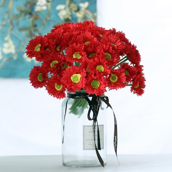 2 шт. искусственные растения, простые в уходе, декоративные, с тонкой текстурой, привлекательные цветочные композиции с одной веткой, свадебный декор