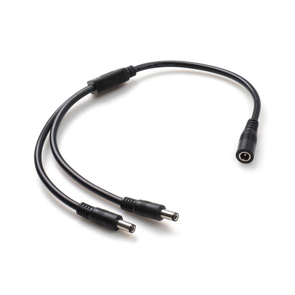 20cm+20cm DC5521 Female to Dual DC5521 Power Cable (Non-tuning Fork Type)