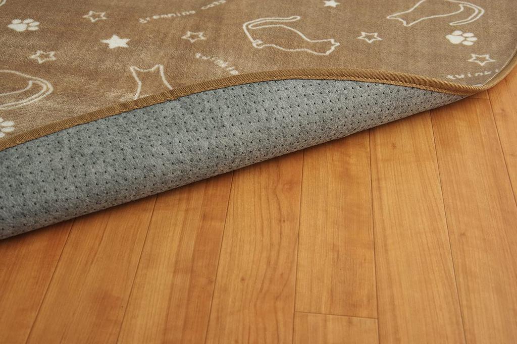 Ковер Ikehiko круглый ковер с рисунком кошки коричневого цвета 185 см круглый рисунок животного совместимый с горячим ковром приблизительный. #9845021