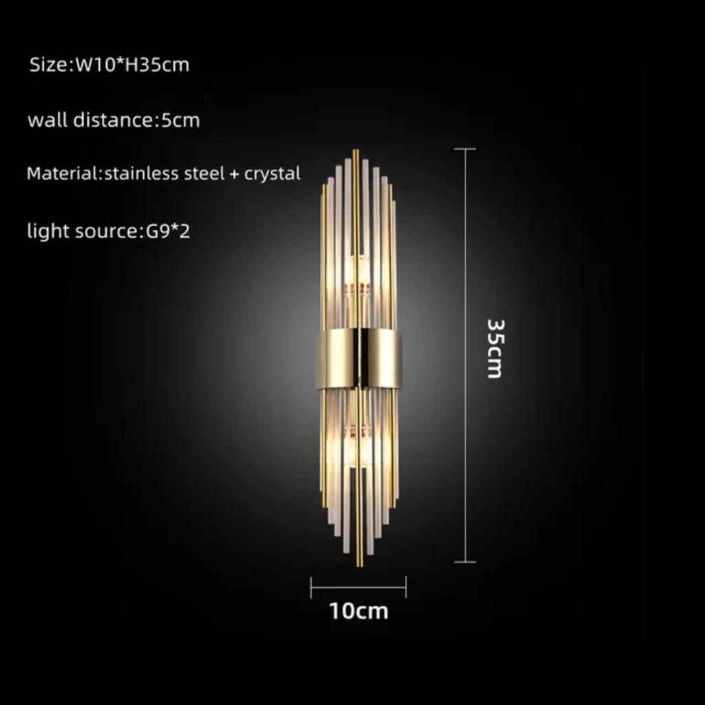 New Glass Wall Lamp Living Room Bedroom Loft Stairs Aisle Indoor Art Decor Modern Gold Sconce Led Wall Light Fixture 2024