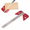 Center Scribe, Center Gauge, Square Center Scribe, Center Square, 45/90 Ruler, 45/90 Right Angle Line Gauge, Woodworking Marking Gauge, Center Find