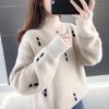 Women's Fall and Winter Thickened Half-high Neck Mink Sweater Students Loose Inner Knitting Tops