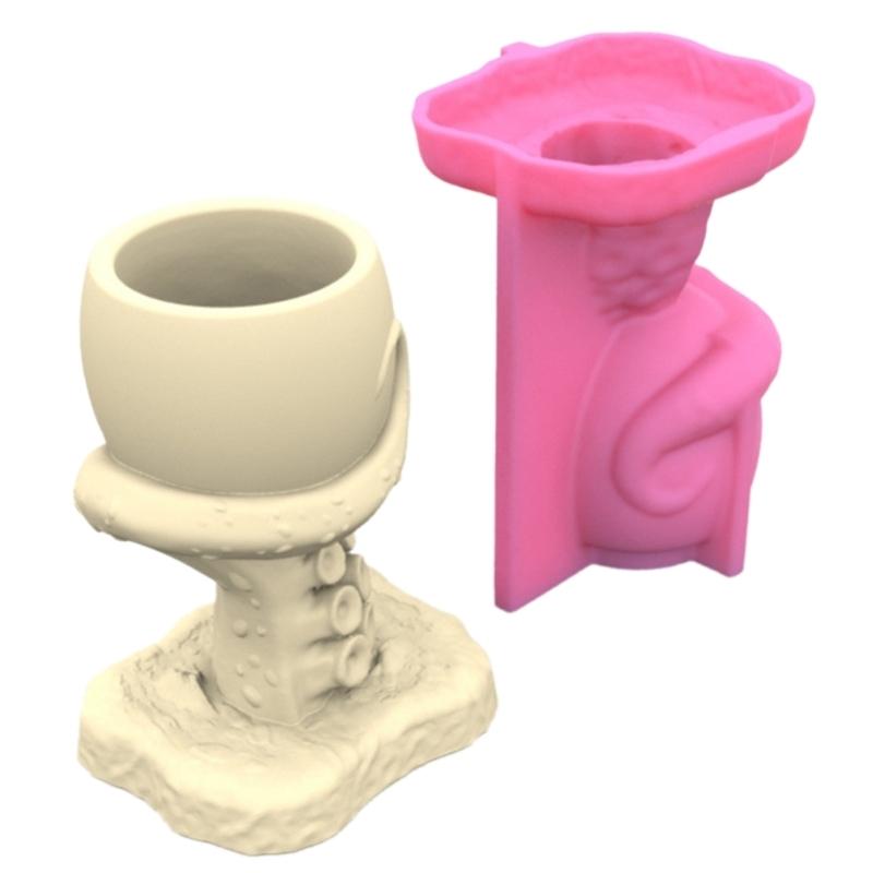 Antenna Gypsum Silicone Mold  Succulents Concrete Flower  Vase Plaster Cement Mold Clay Mold Candle Holder Mold