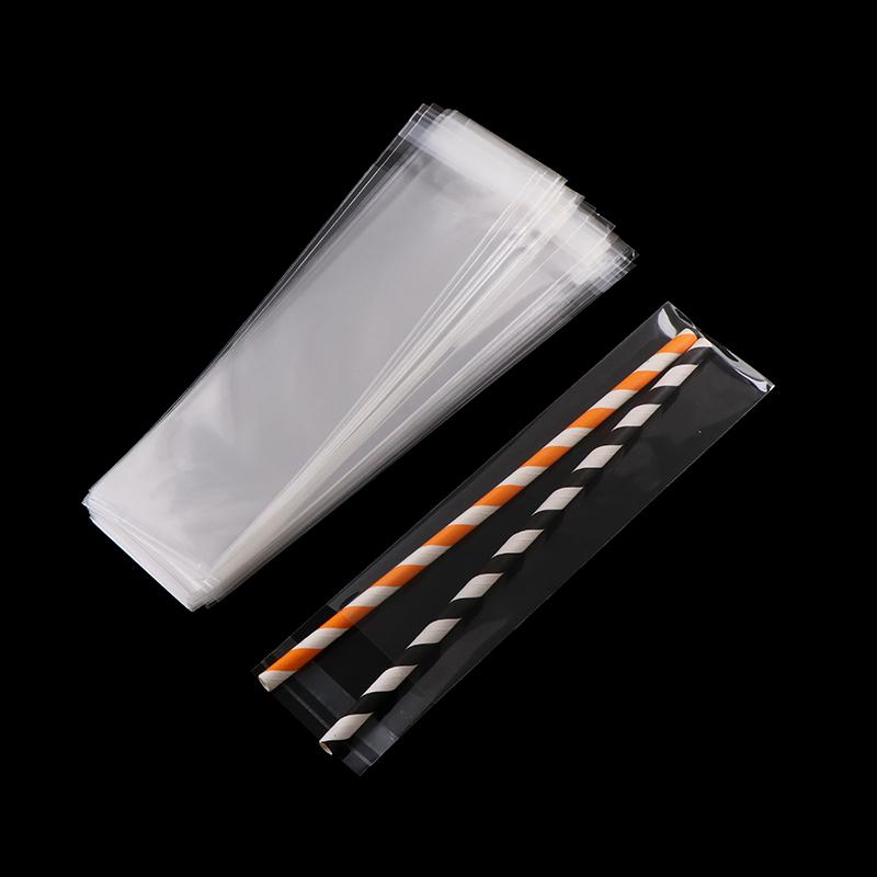 100 шт. прозрачные самозапечатывающиеся длинные пакеты для сладостей 5X20 см пакеты для крендельков многоразовые пакеты для упаковки конфет подарки сувениры