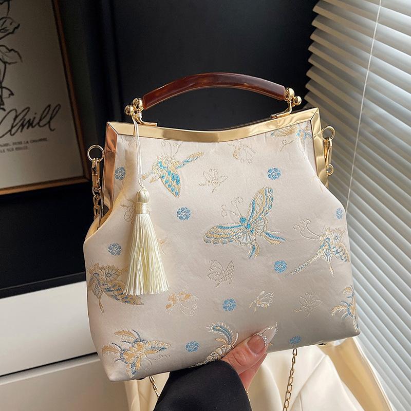 Элегантный клатч с китайской росписью и жемчужной отделкой - 2025 Новый клатч с китайским искусством (Идеальный культурный подарок)